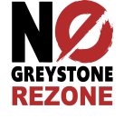 No Greystone Rezone campaign logo